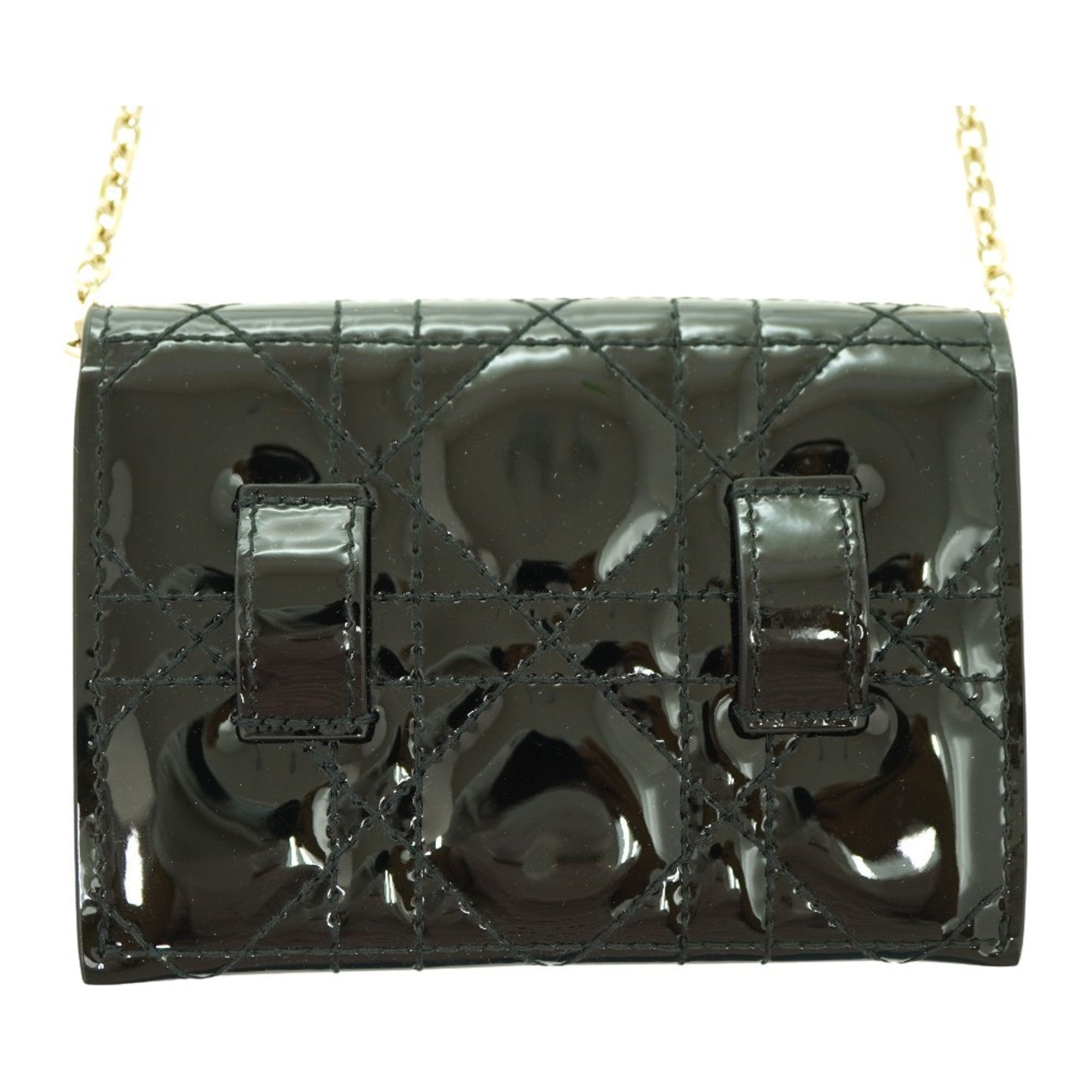 Christian Dior Black Patent Leather Shoulder Bag (Pre-Owned)