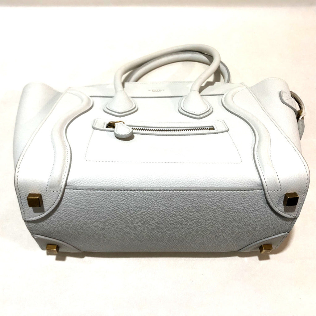 Celine White Leather Handbag