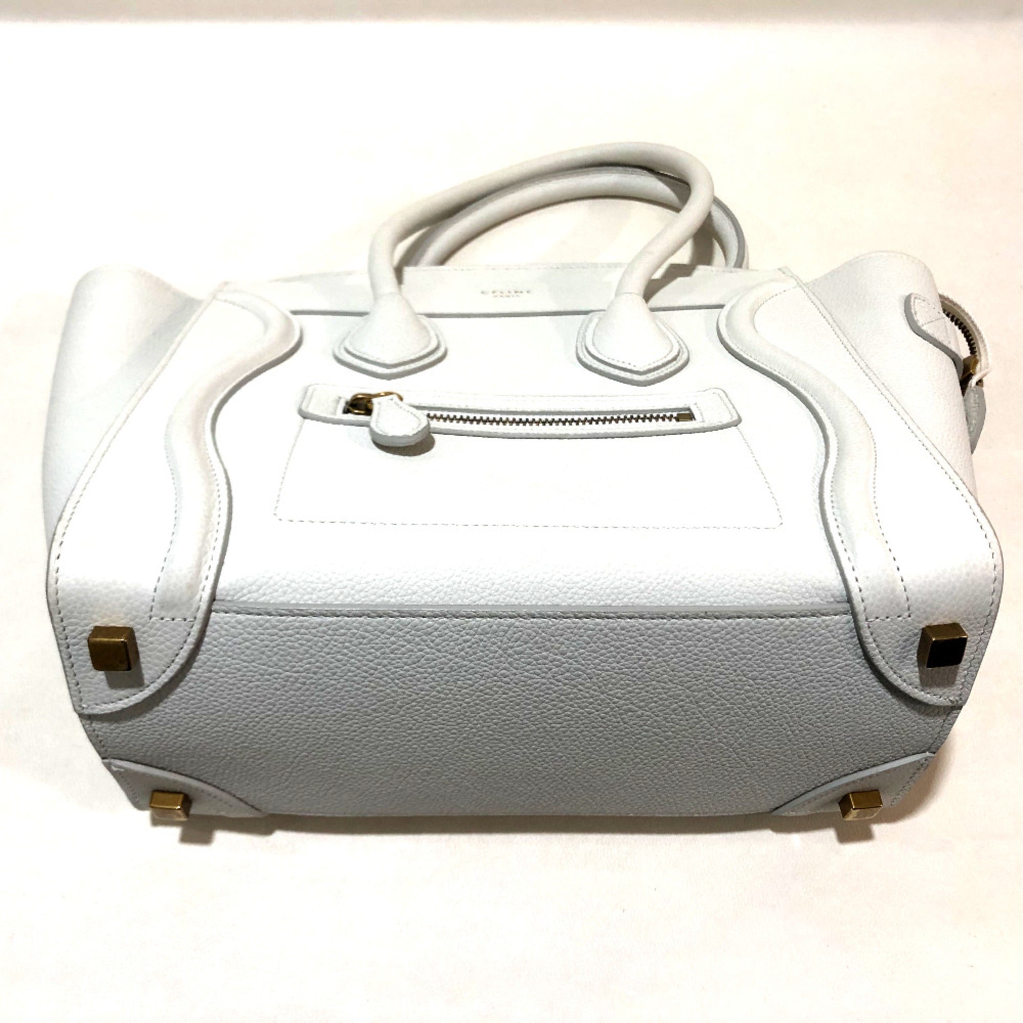 Celine White Leather Handbag