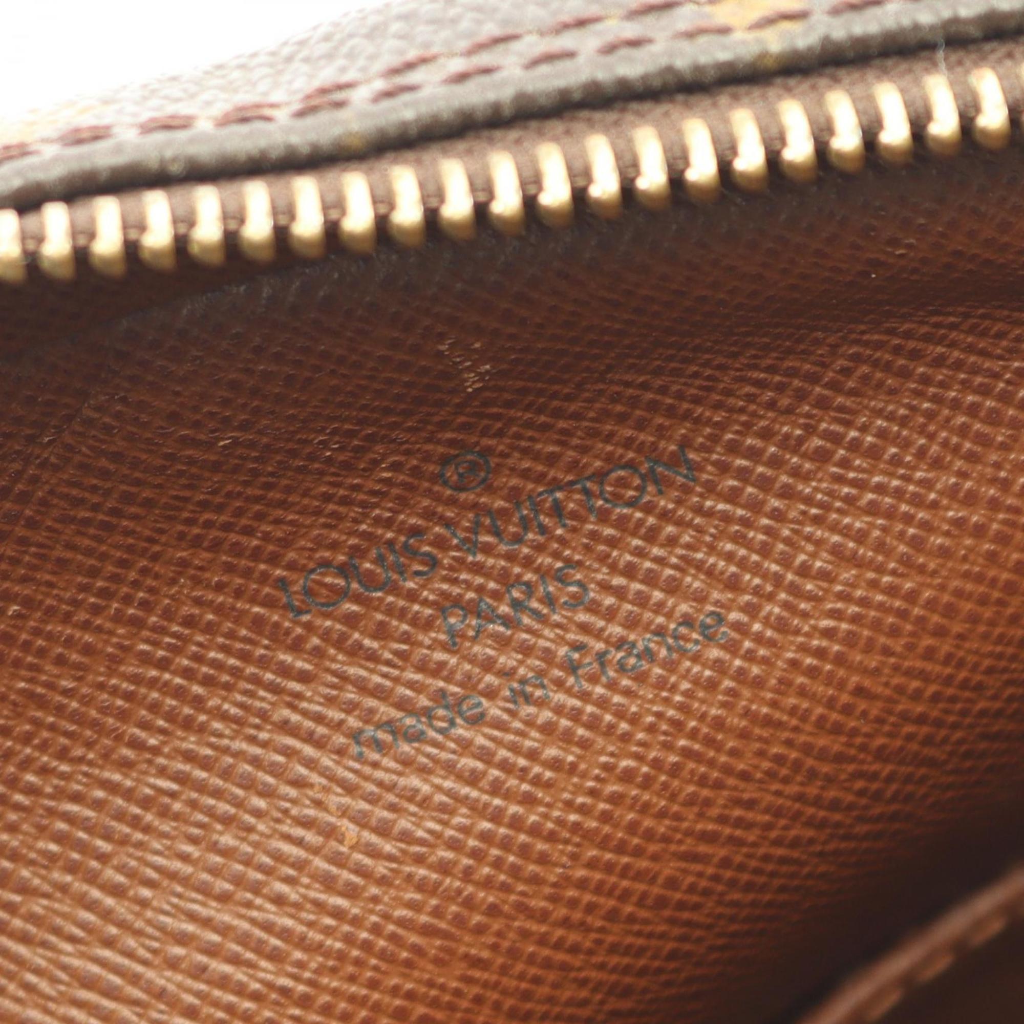Louis Vuitton Brown Monogram Coated Canvas Leather Shoulder Bag