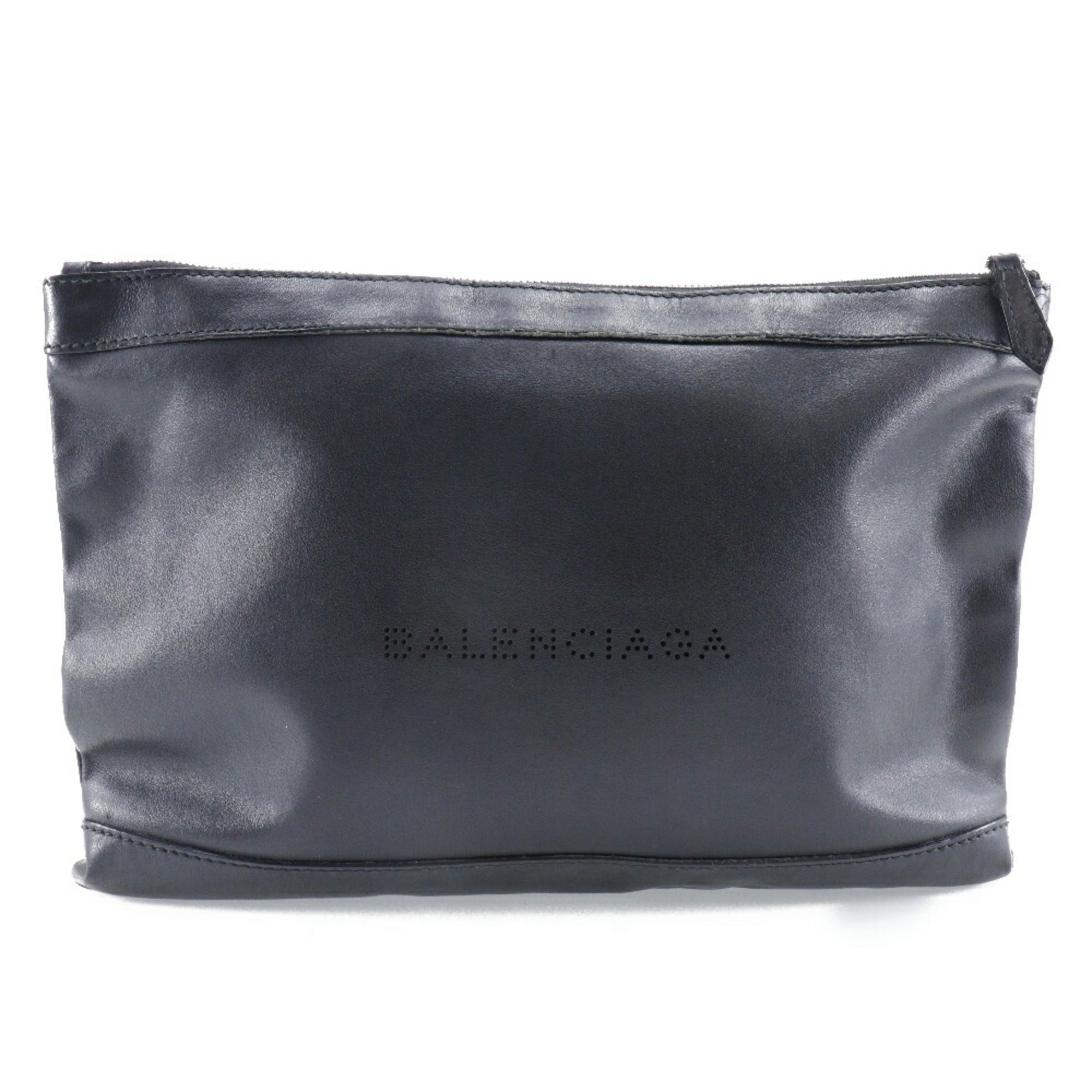 Balenciaga Black Suede Clutch