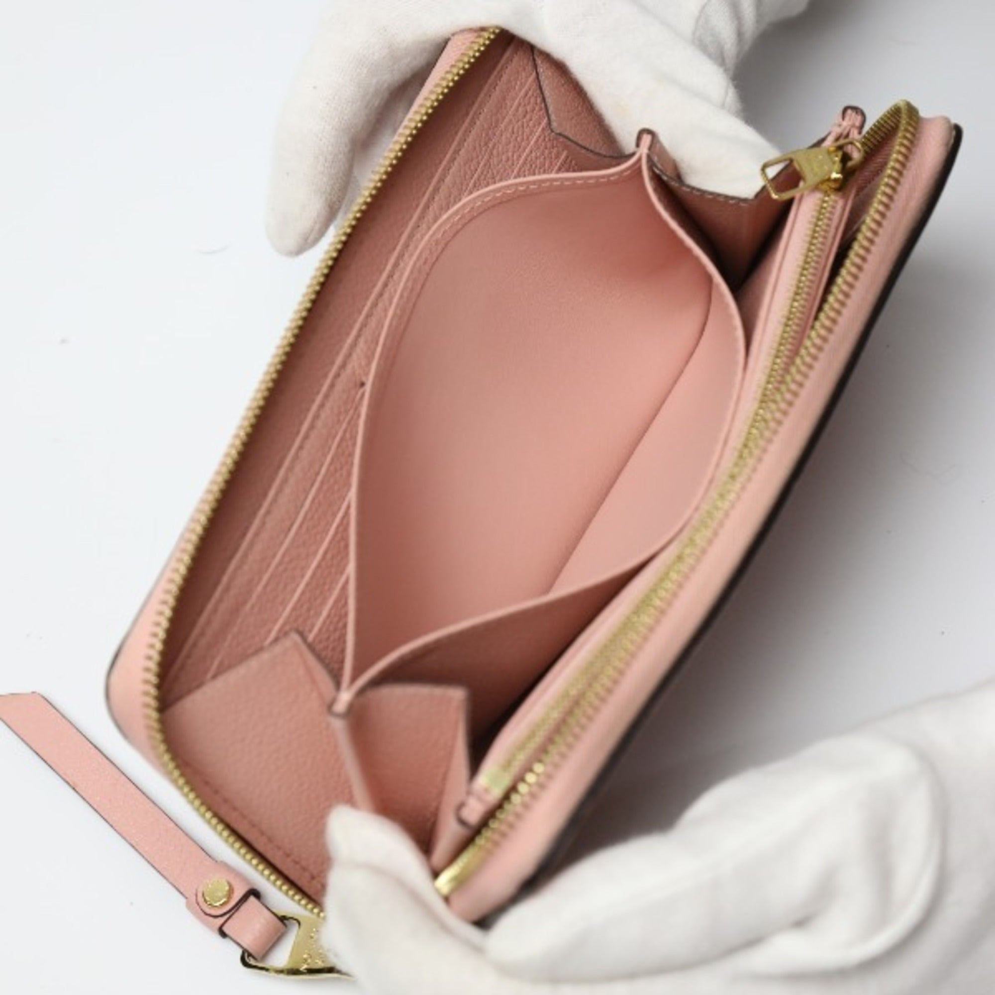 Louis Vuitton Monogram Empreinte Rose Poudre Monogram Empreinte Long Wallet