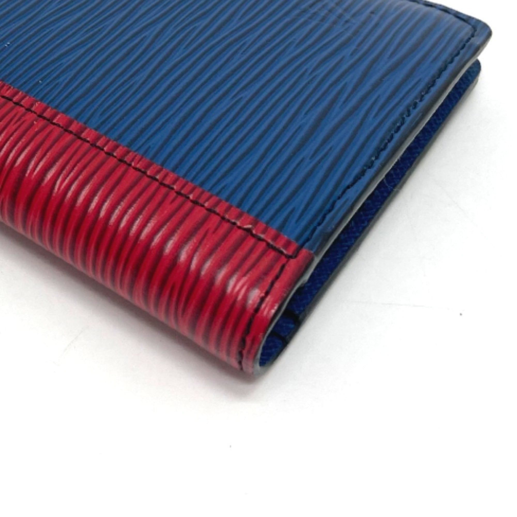 Louis Vuitton Epi Blue Green Red Color Epi Leather Long Wallet