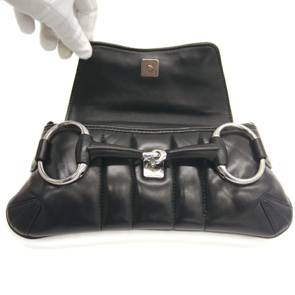 Gucci Black Leather Shoulder Bag (Pre-Owned)