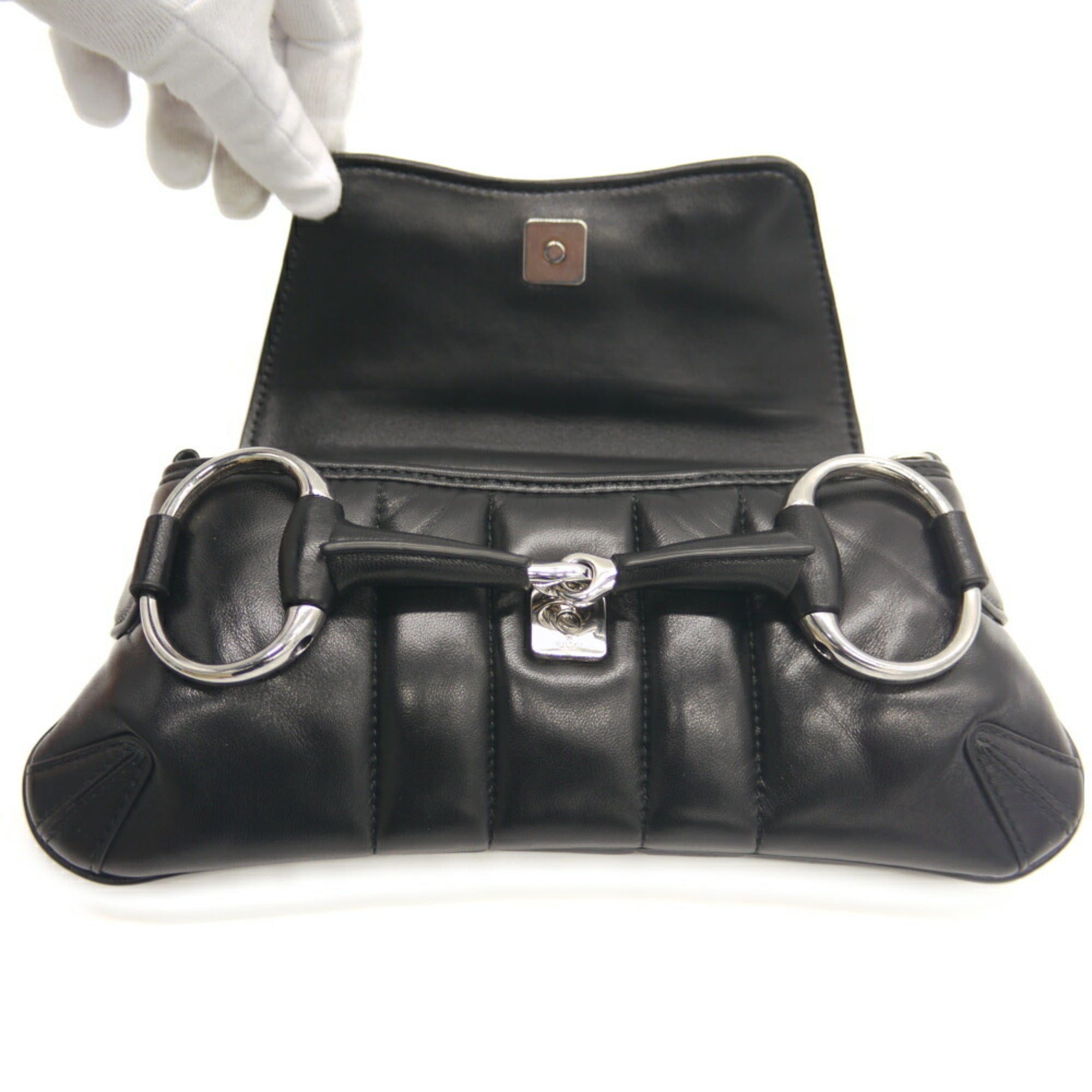 Gucci Black Leather Shoulder Bag (Pre-Owned)