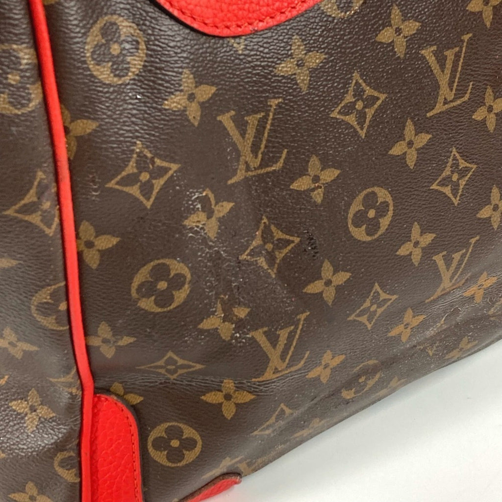 Louis Vuitton Brown Red Color Monogram Shoulder Bag