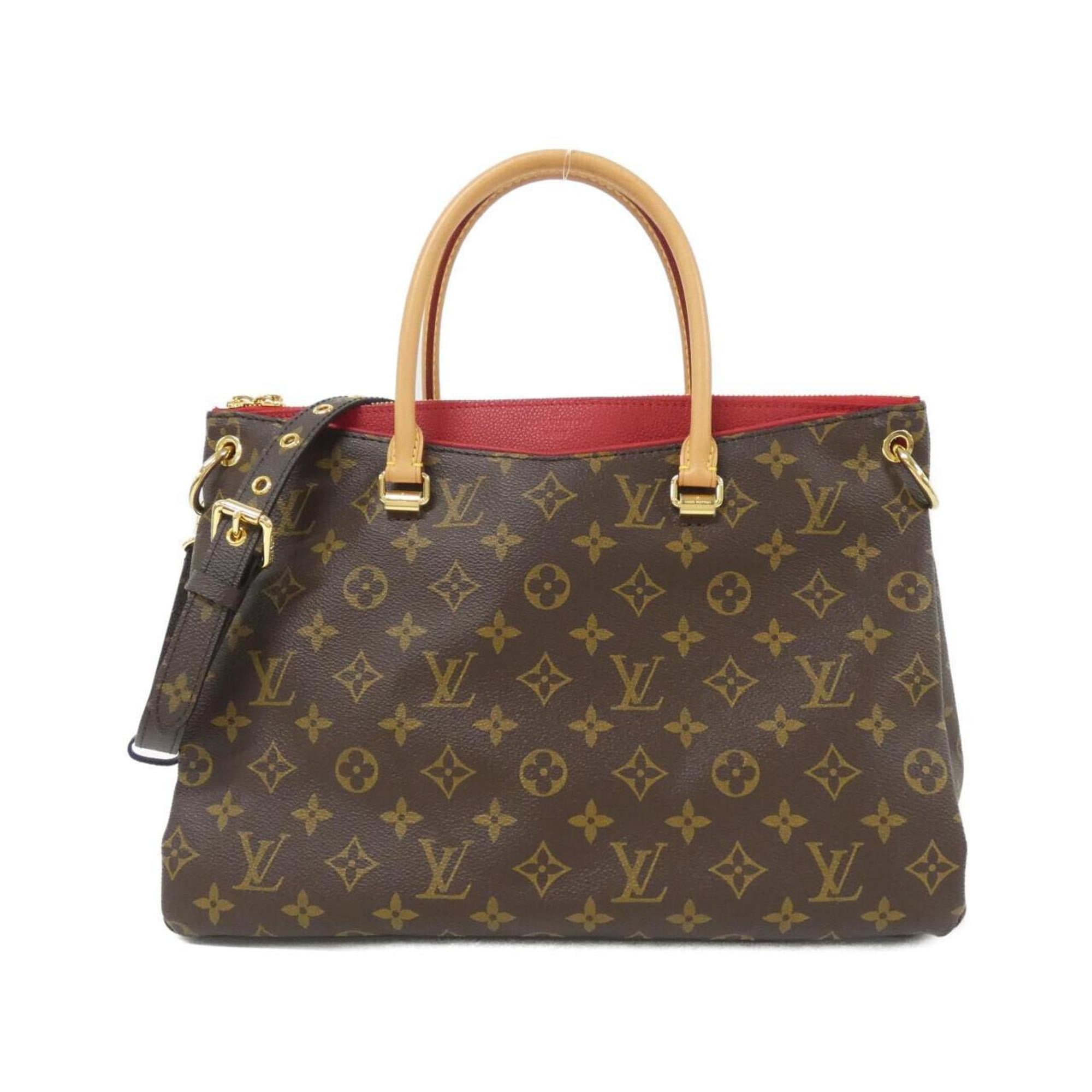 Louis Vuitton Cerise Marron Coated Canvas Handbag