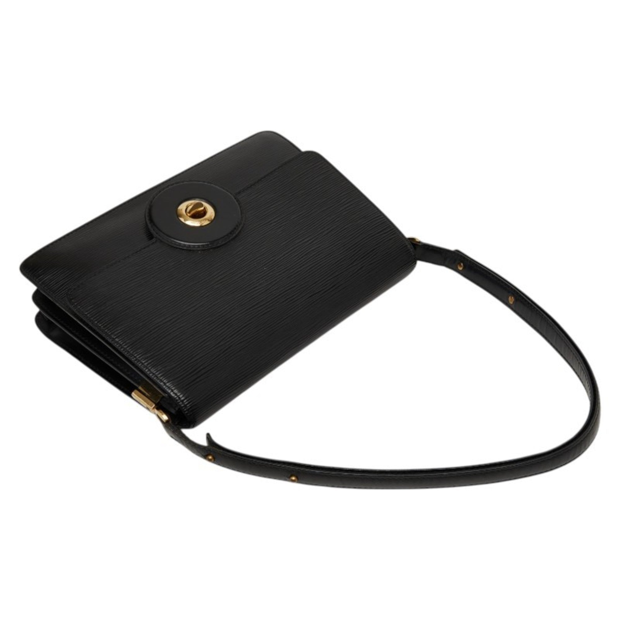 Louis Vuitton Black Noir Cuir Ombre Leather Shoulder Bag