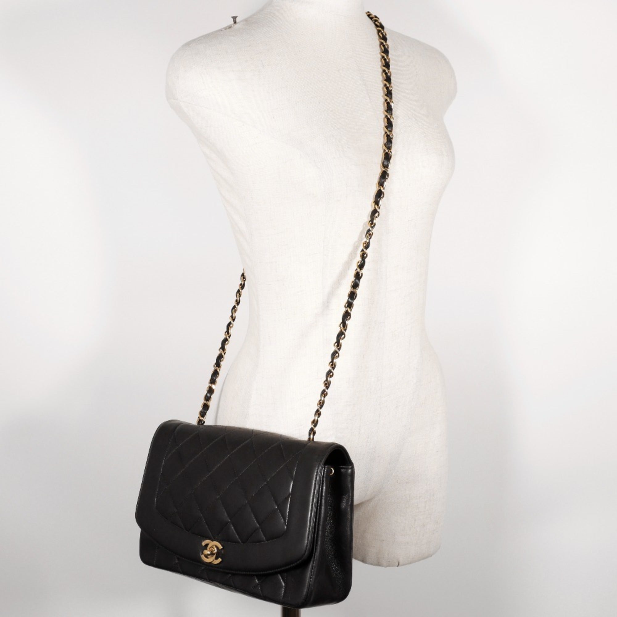 Chanel Black Leather Shoulder Bag