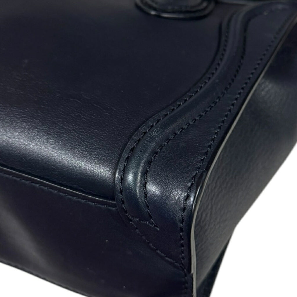 Celine Navy Leather Shoulder Bag