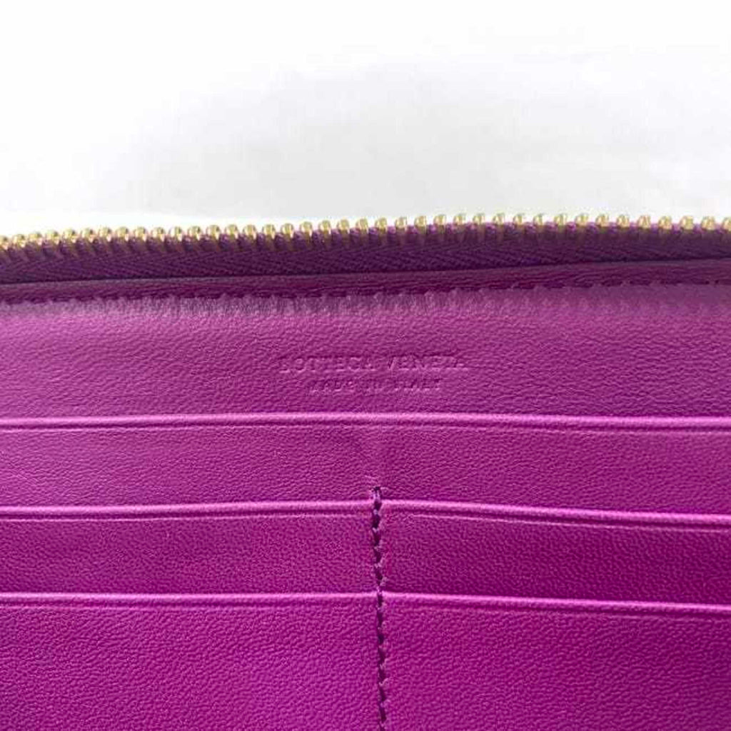 Bottega Veneta Purple Leather Long Wallet (Bi-Fold)