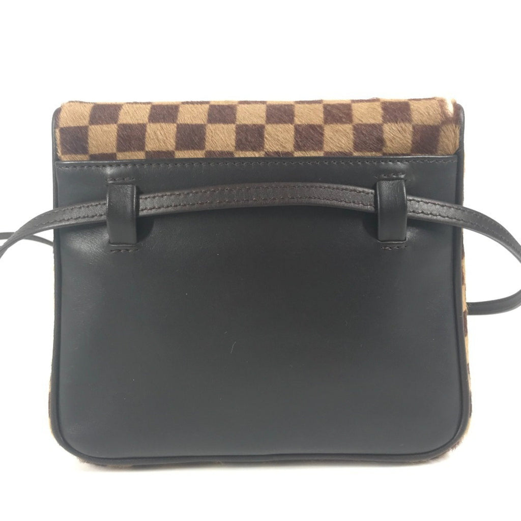 Louis Vuitton Brown Ebene Leather Pochette Shoulder Bag