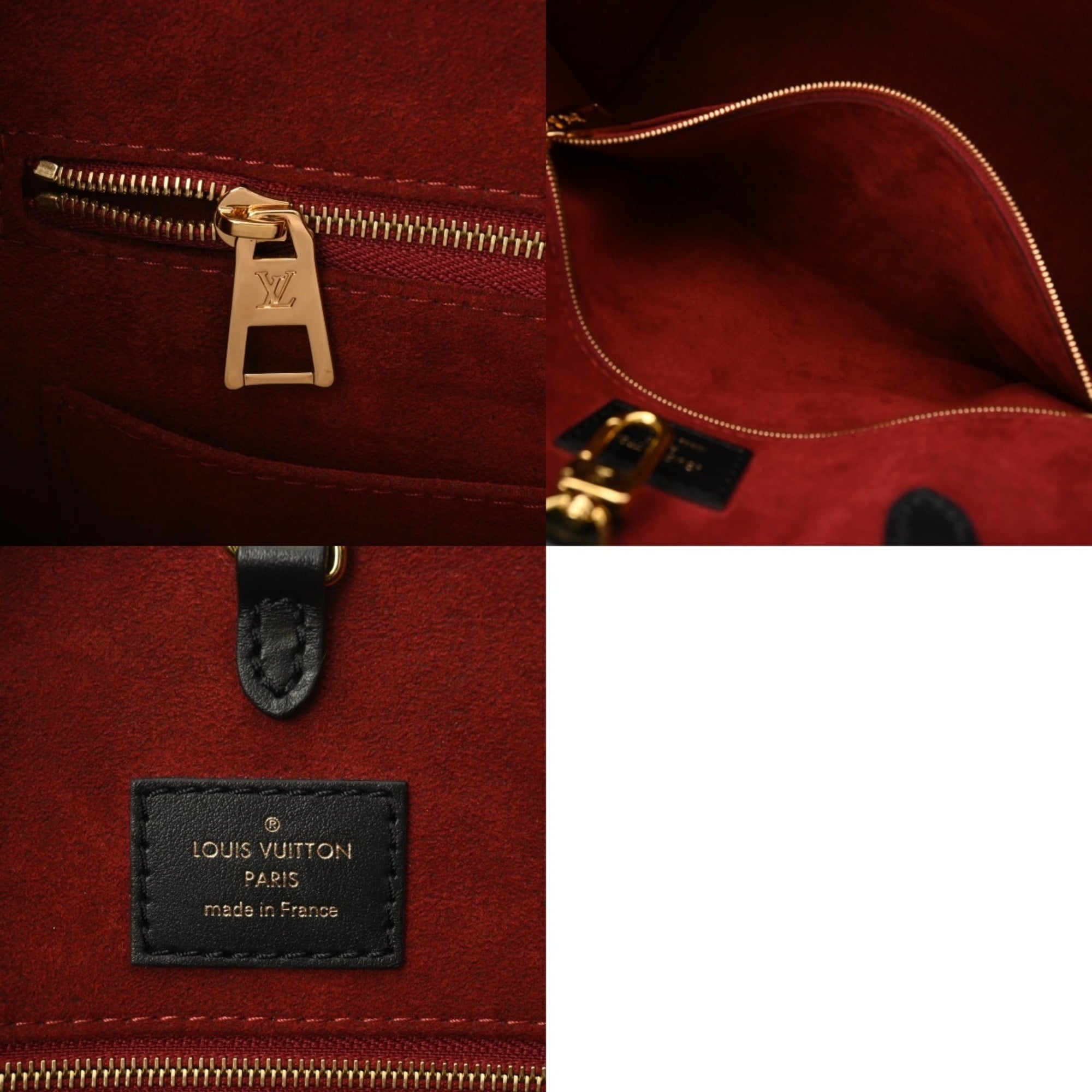 Louis Vuitton Beige Black Leather Handbag