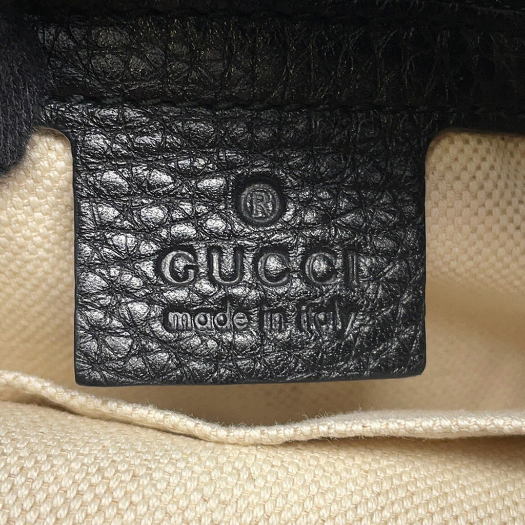 Gucci Black Leather Backpack Handbag (Pre-Owned)