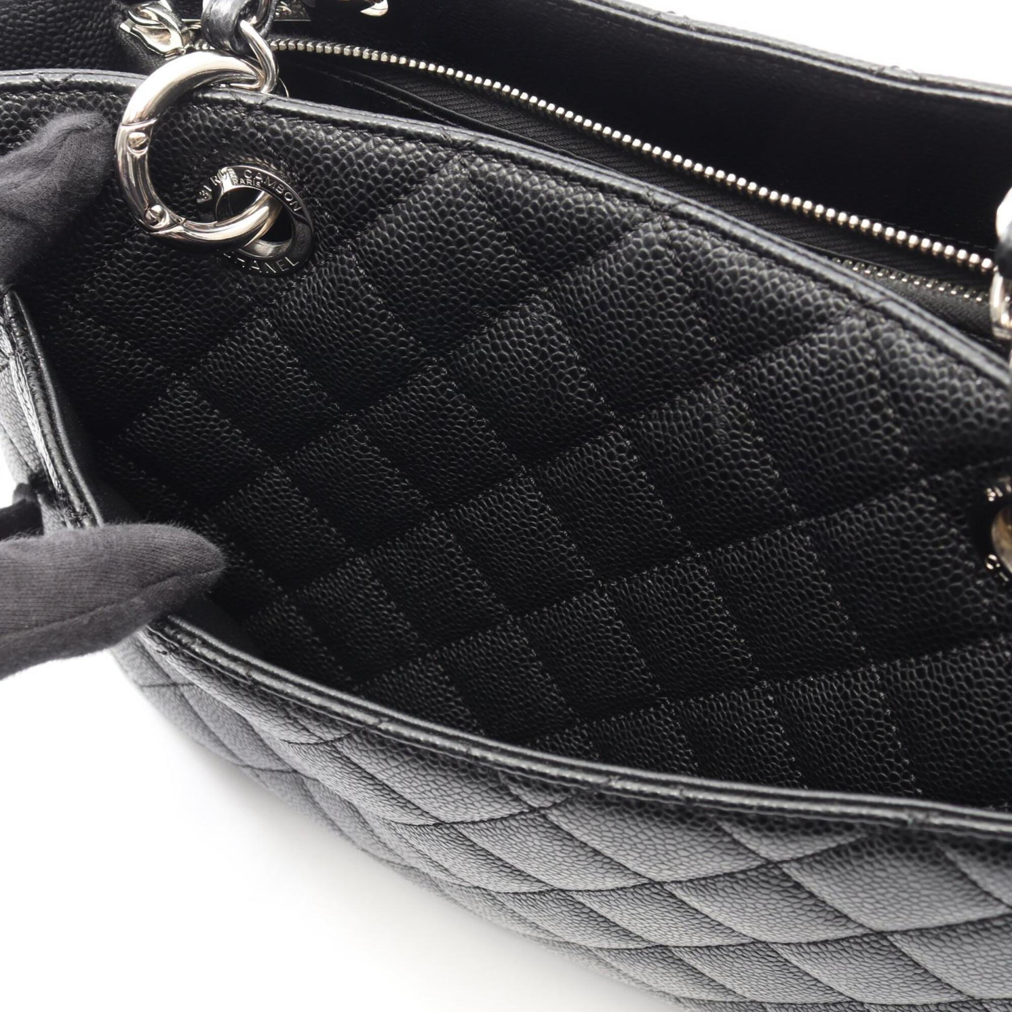 Chanel Black Grained Calfskin Handbag Tote Bag