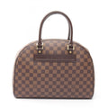 Louis Vuitton Brown Coated Canvas Leather Handbag