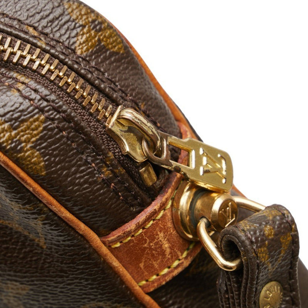 Louis Vuitton Brown Pvc Leather Clutch Bag Handbag