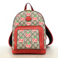 Gucci Beige Red Color Pvc Backpack (Pre-Owned)