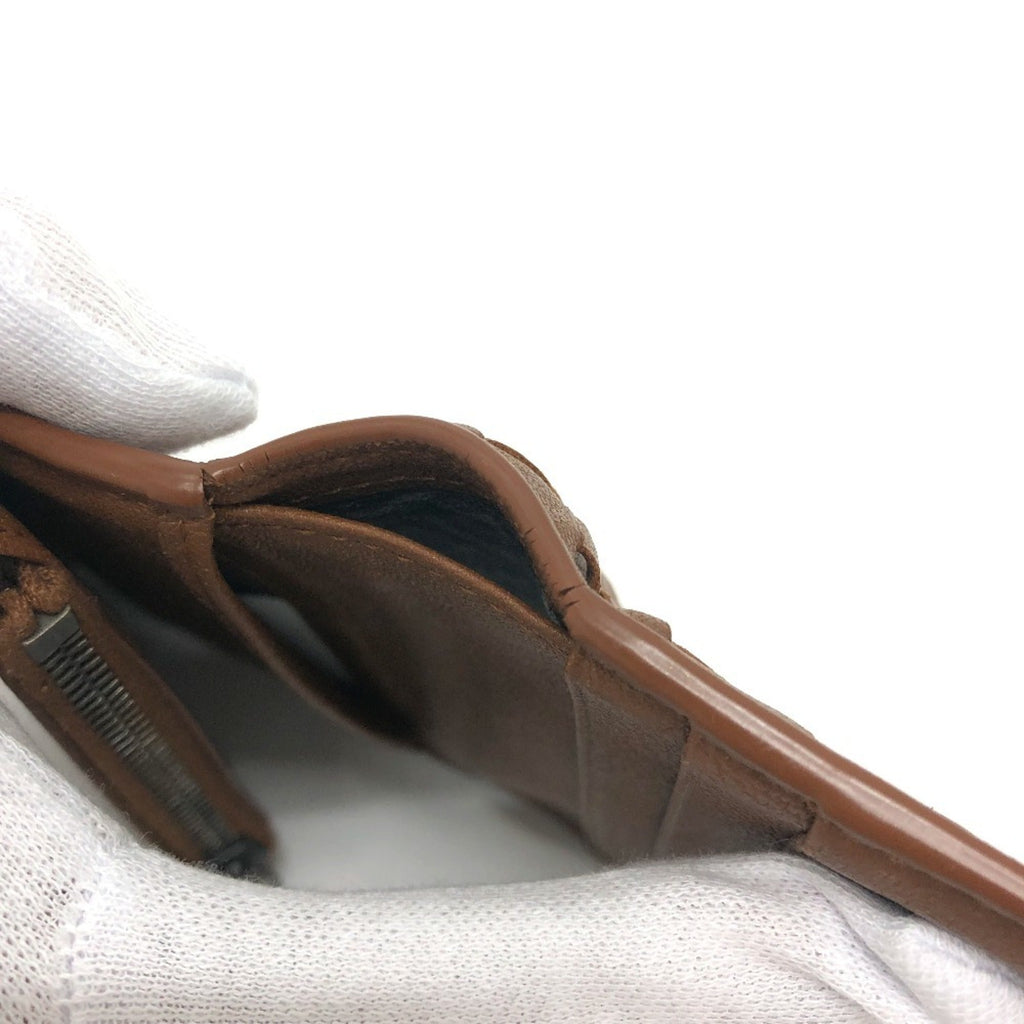 Bottega Veneta Intrecciato Brown Leather Wallet (Tri-Fold)