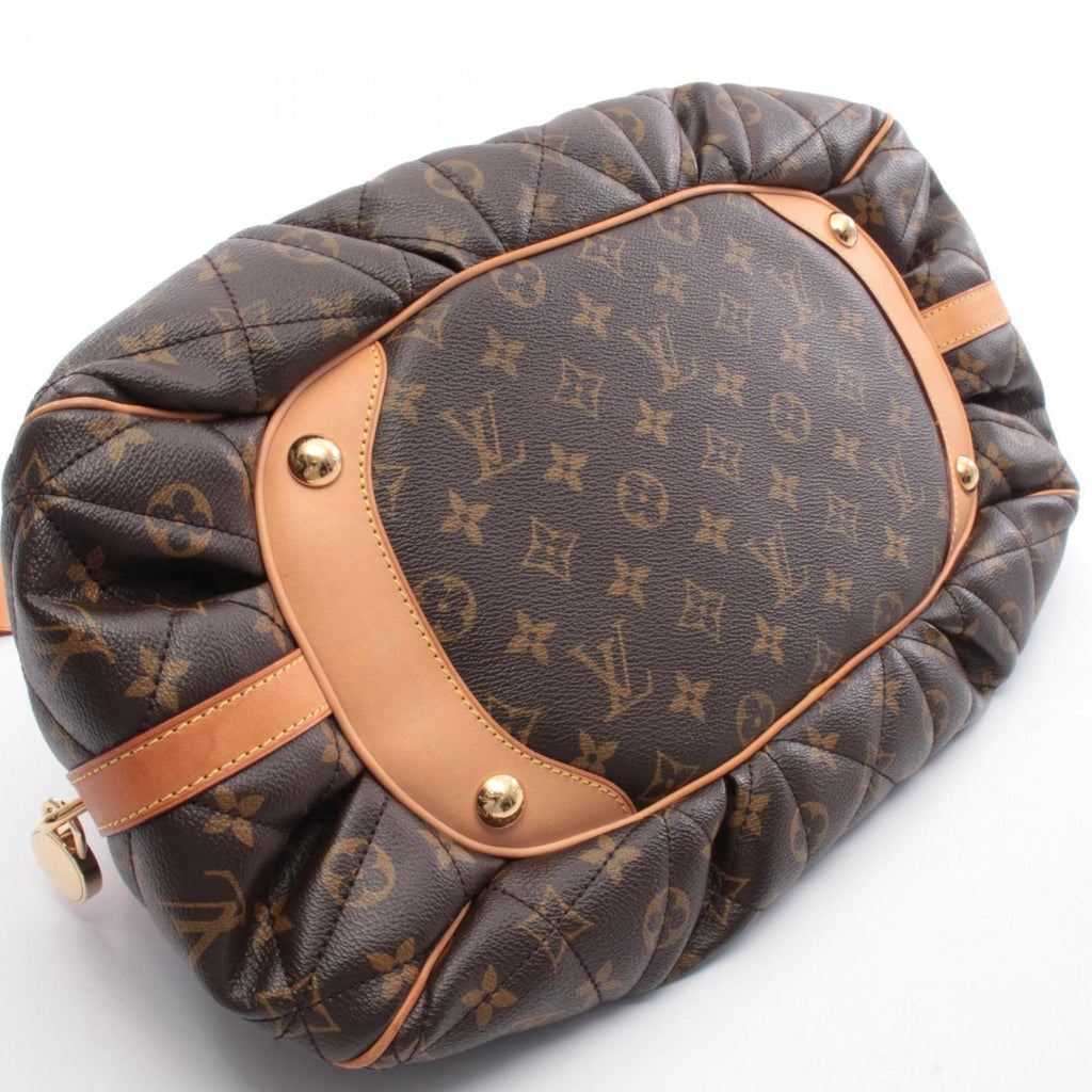 Louis Vuitton Brown Coated Canvas Leather Handbag
