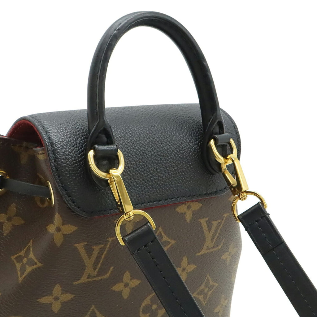 Louis Vuitton Monogram Black Brown Monogram Backpack Shoulder Bag