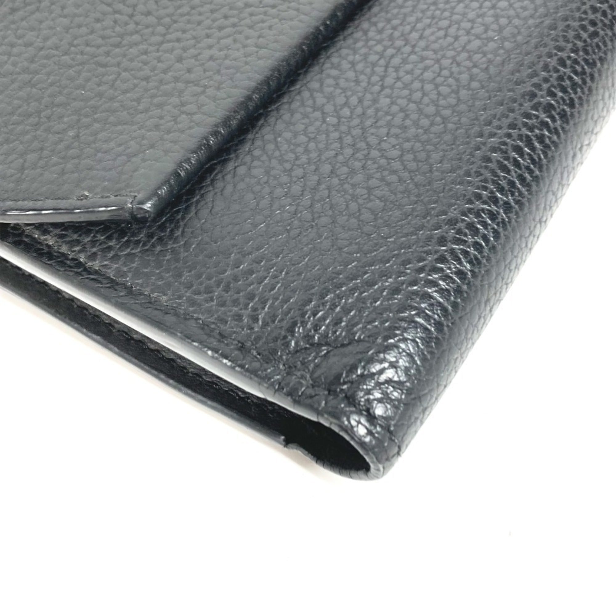 Louis Vuitton Black Noir Leather Long Bill Wallet