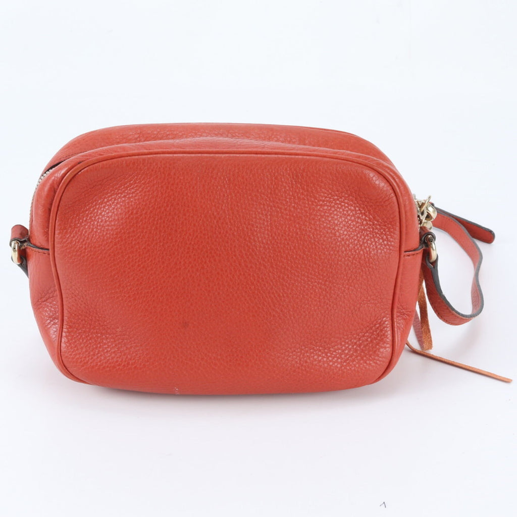 Gucci Soho Red Color Leather Shoulder Bag (Pre-Owned)