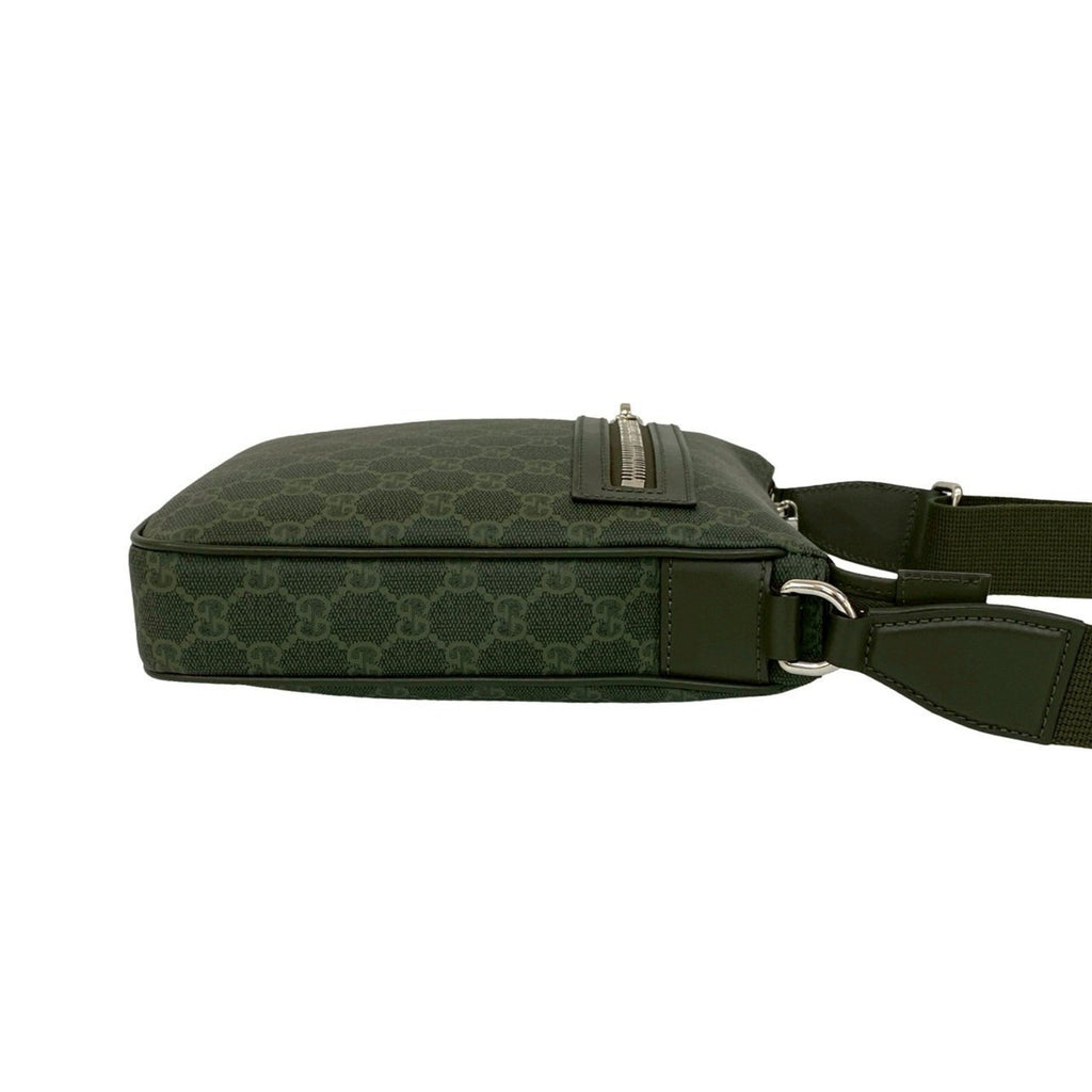 Gucci Green Pvc Leather Messenger Bag Shoulder Bag (Pre-Owned)