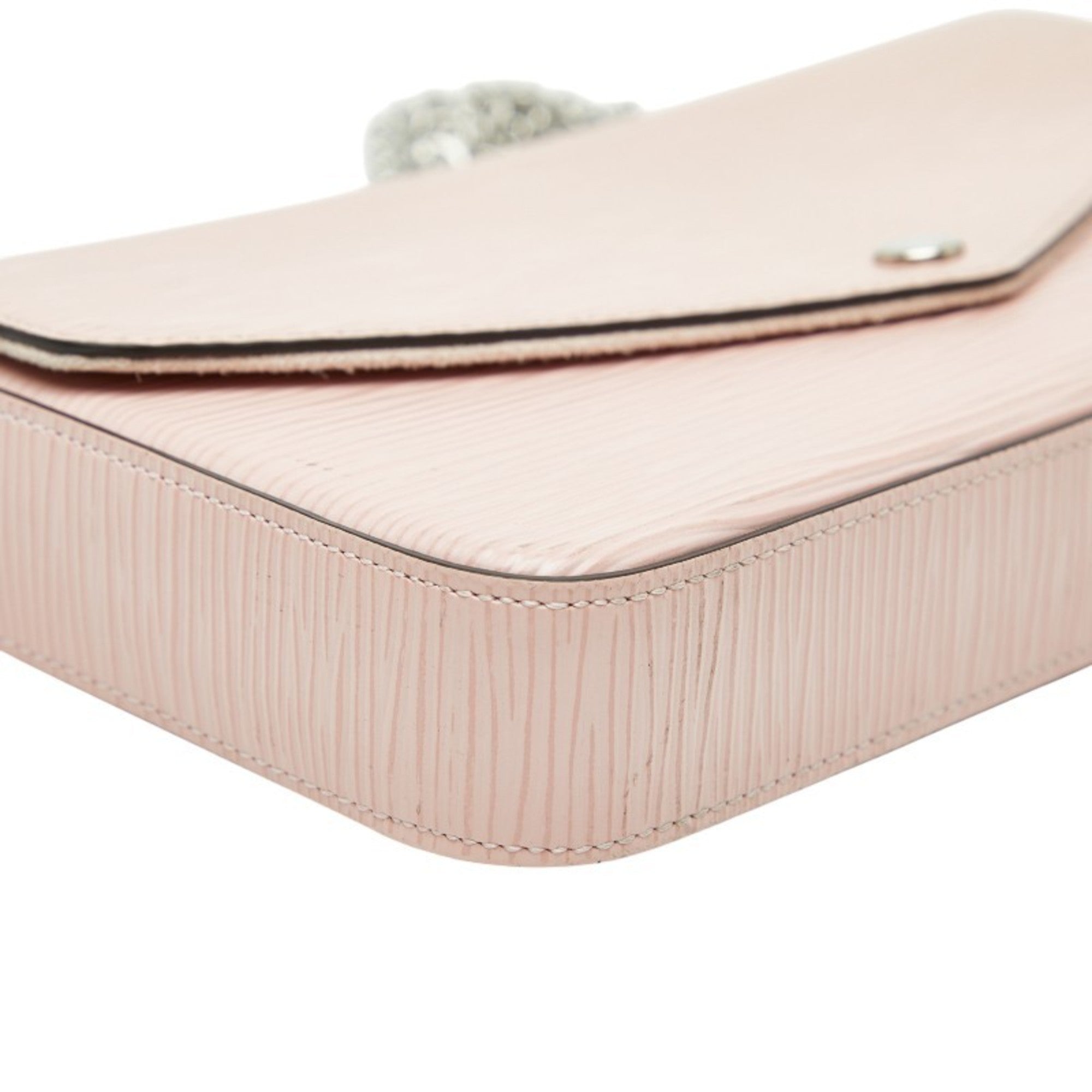 Louis Vuitton Pink Rose Ballerine Leather Pochette Shoulder Bag