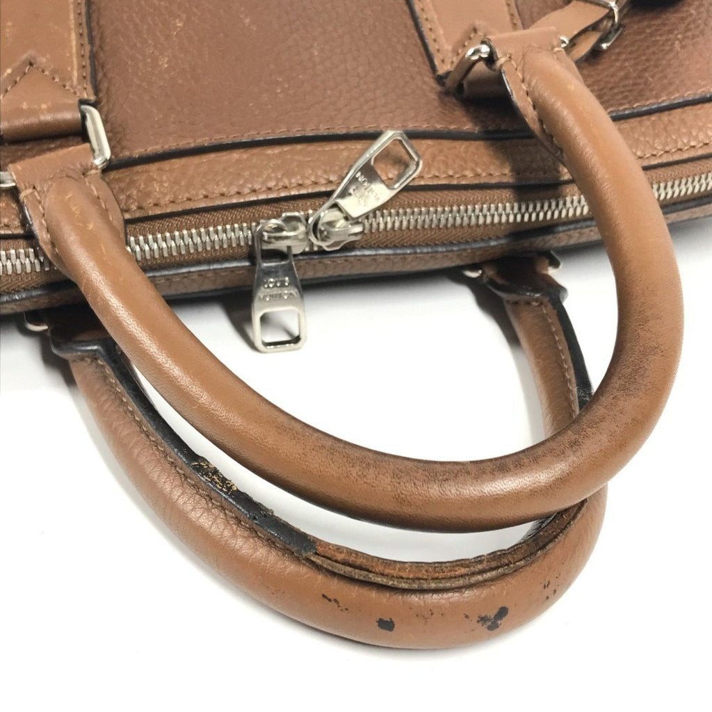 Louis Vuitton Brown Leather Briefcase Handbag Tote Bag