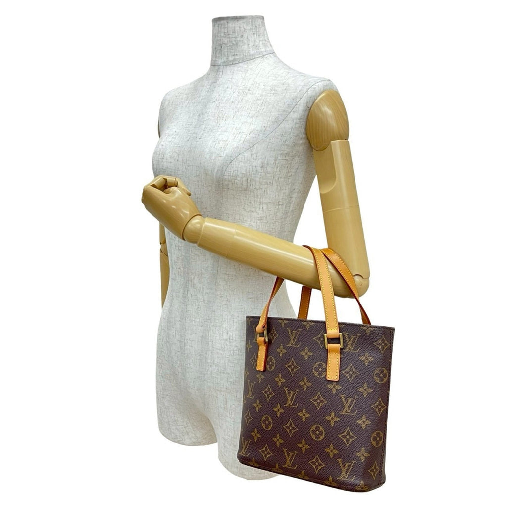 Louis Vuitton Brown Leather Pvc Handbag Tote Bag