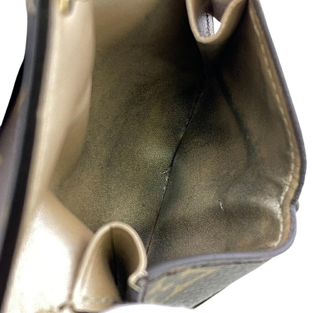 Louis Vuitton Brown Leather Wallet (Tri-Fold)