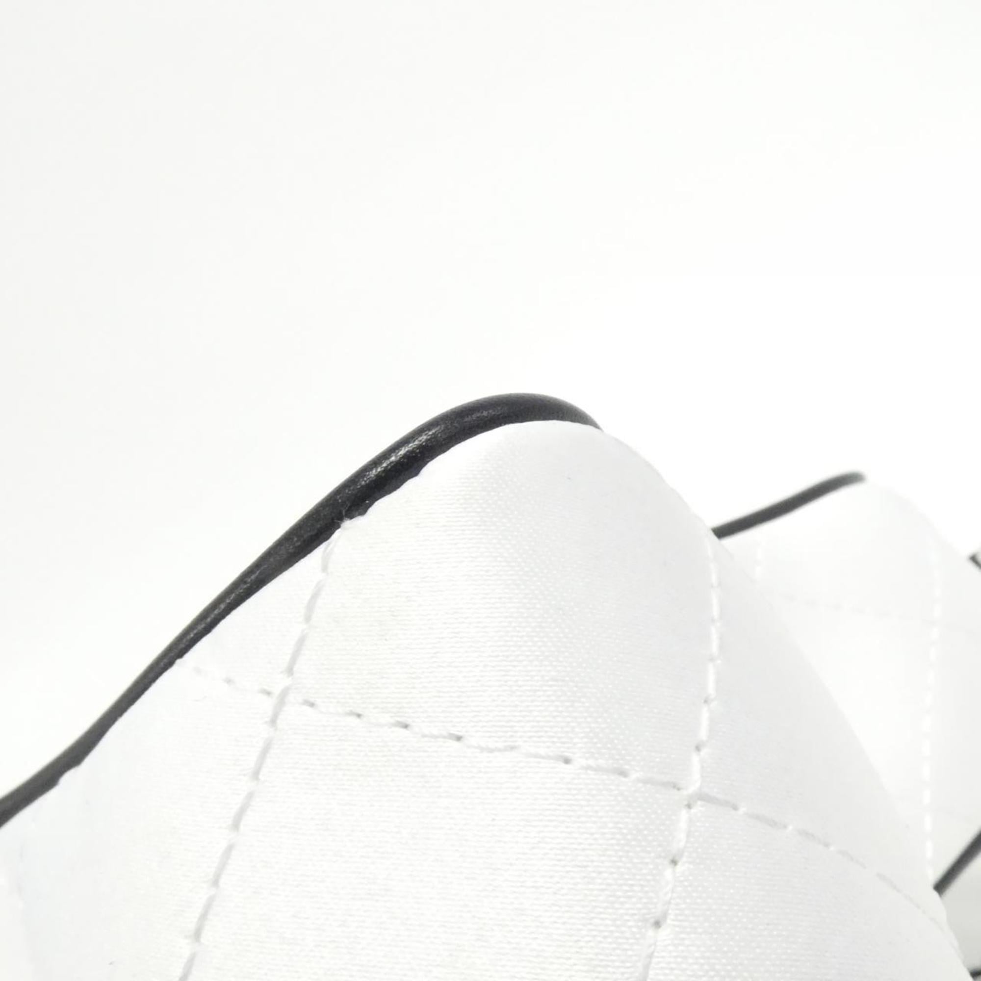 Chanel Black White Satin Shoulder Bag