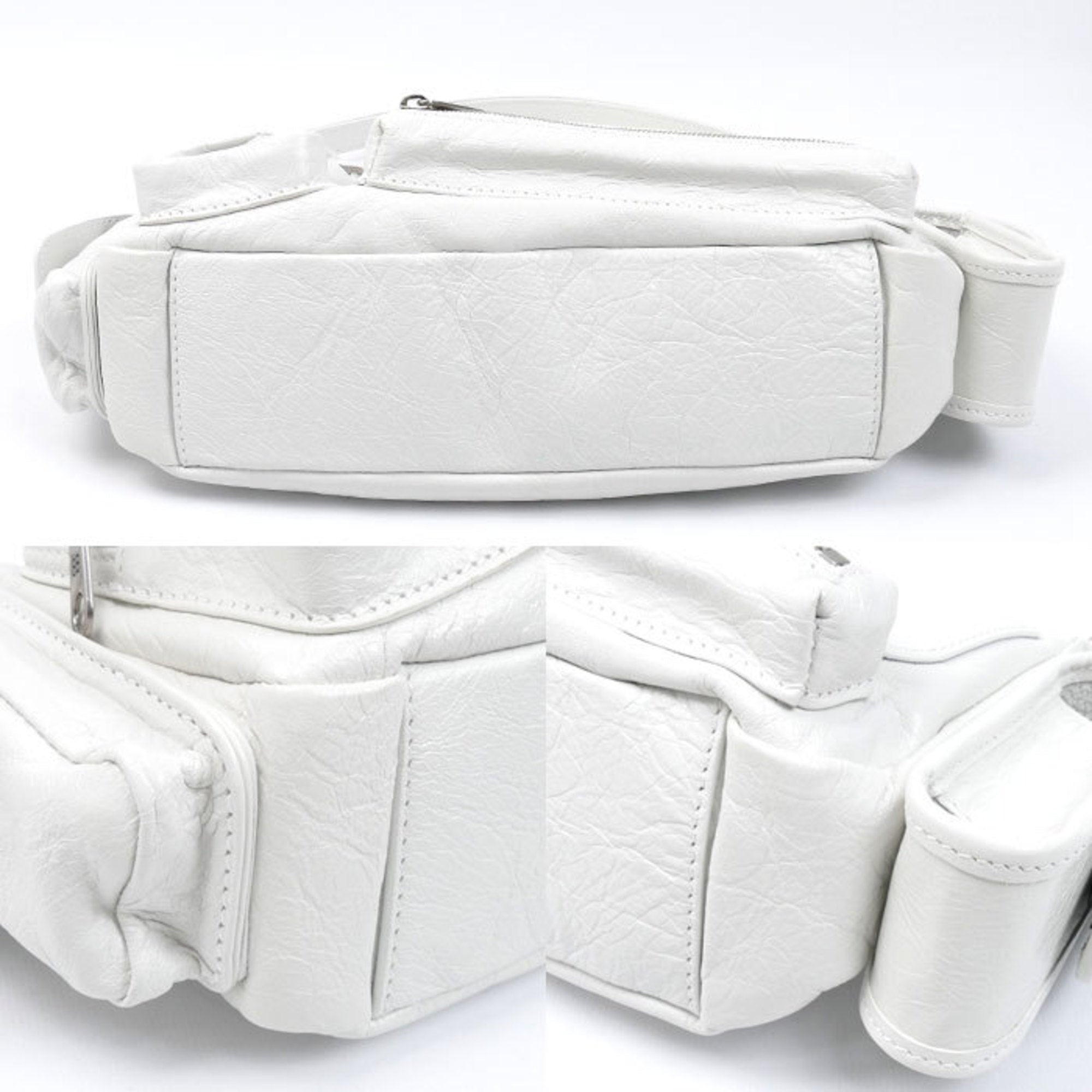 Balenciaga White Leather Shoulder
