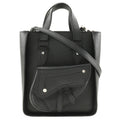 Christian Dior Black Leather Handbag Shoulder Bag Tote Bag (Pre-Owned)