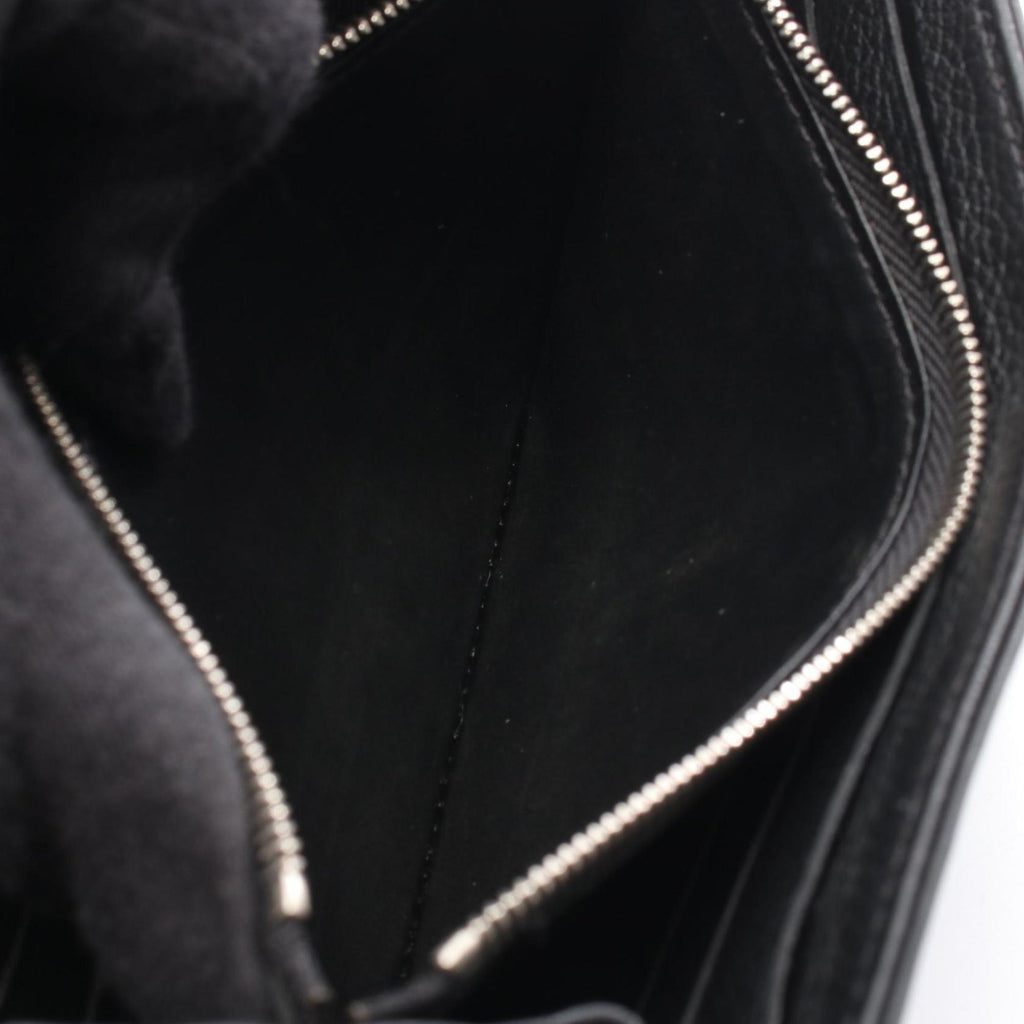 Louis Vuitton Black Noir Mahina Leather Leather Long Wallet