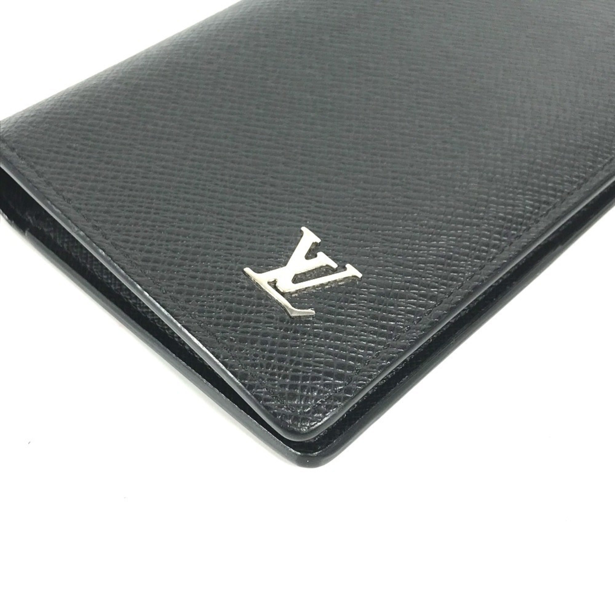 Louis Vuitton Taiga Ardoise Black Taiga Leather Long Wallet