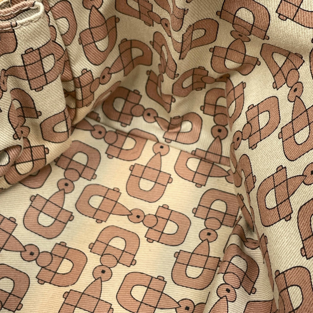 Gucci Beige Gold Gg Canvas Leather Shoulder Bag Tote Bag (Pre-Owned)