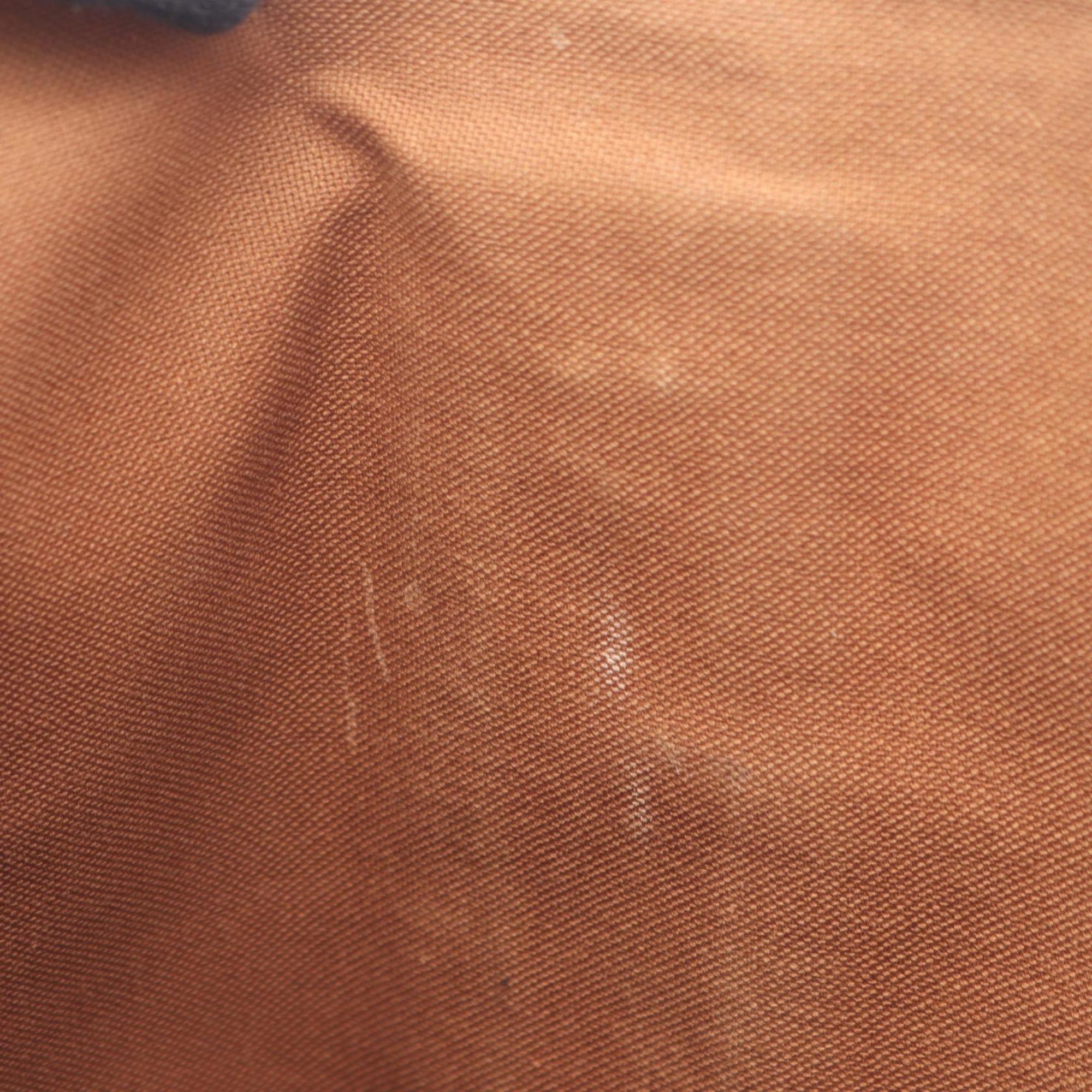 Louis Vuitton Brown Coated Canvas Leather Tote Bag