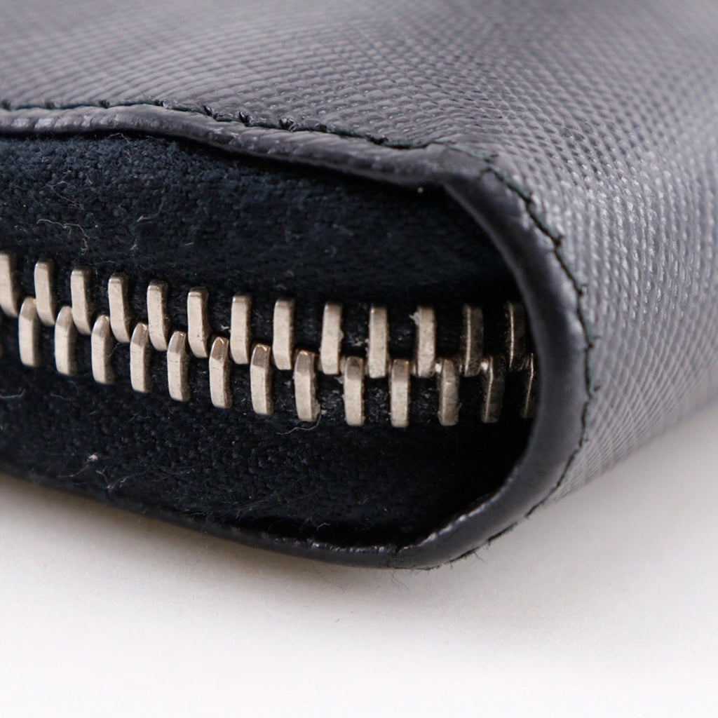 Prada Saffiano Black Saffiano Long Wallet (Bi-Fold)