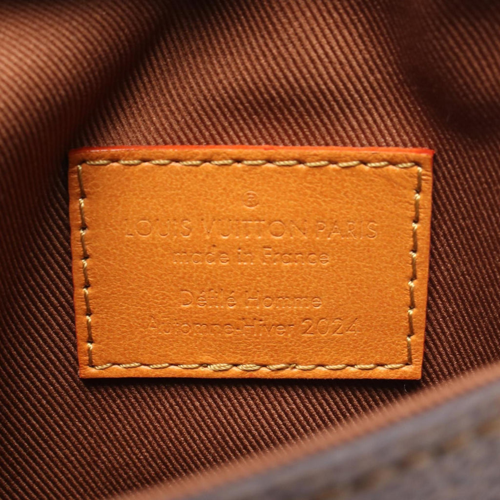 Louis Vuitton Brown Coated Canvas Leather Shoulder Bag
