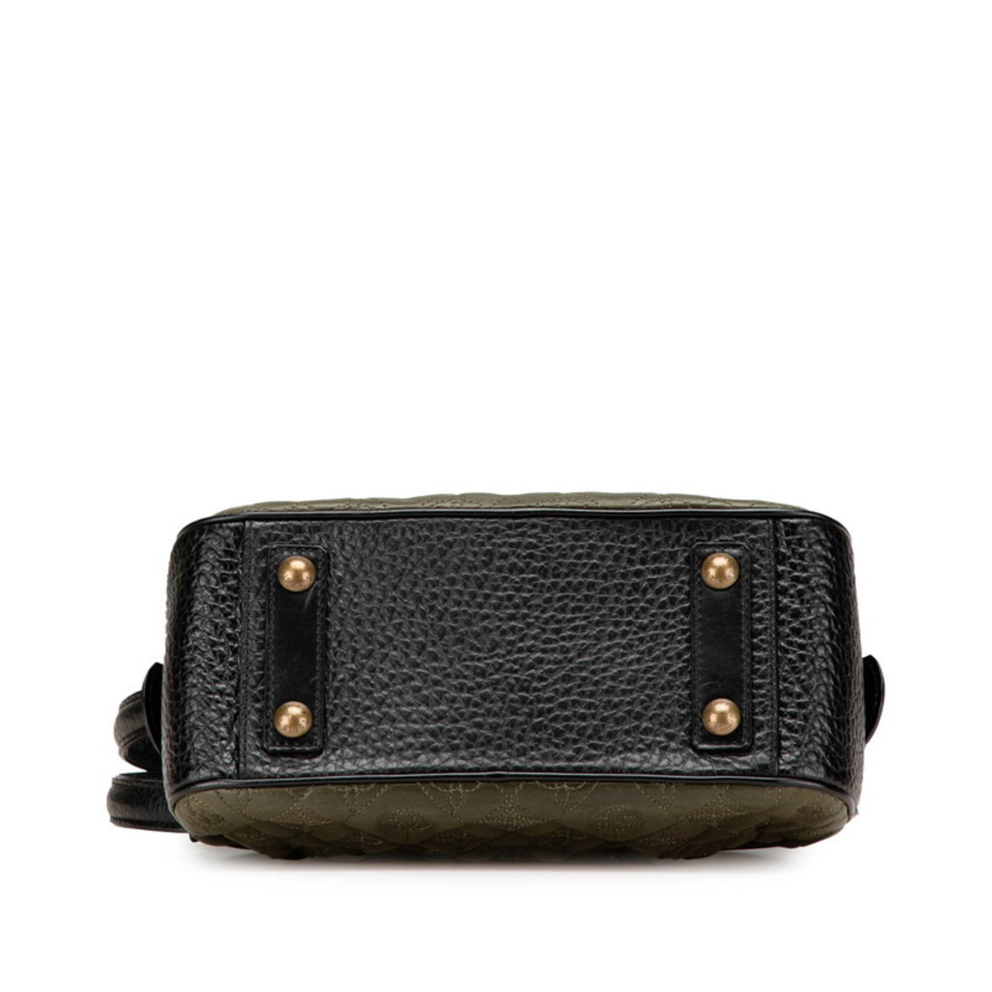 Louis Vuitton Black Khaki Noir Leather Handbag Shoulder Bag