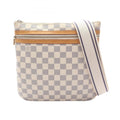 Louis Vuitton White Coated Canvas Leather Shoulder Bag