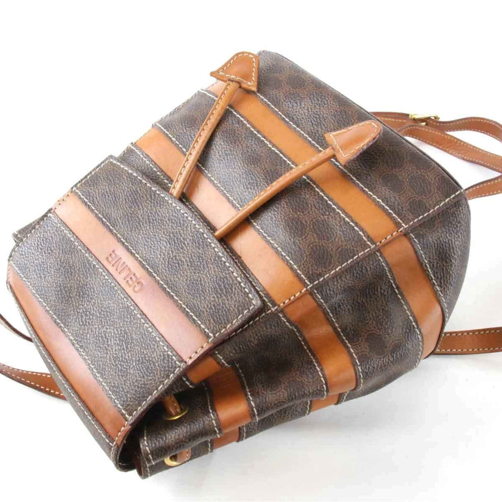 Celine Brown Pvc Leather Backpack