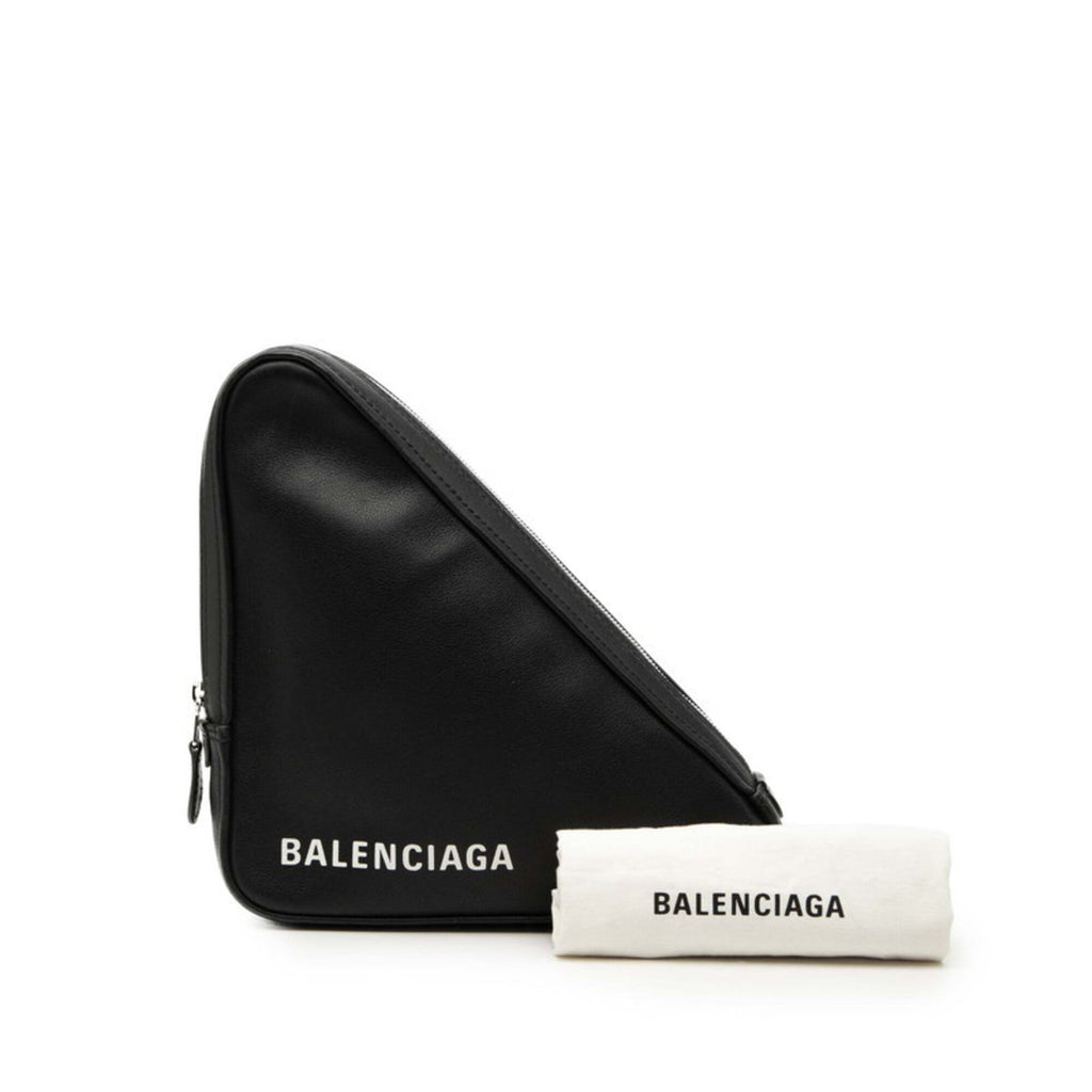 Balenciaga Black Leather Clutch