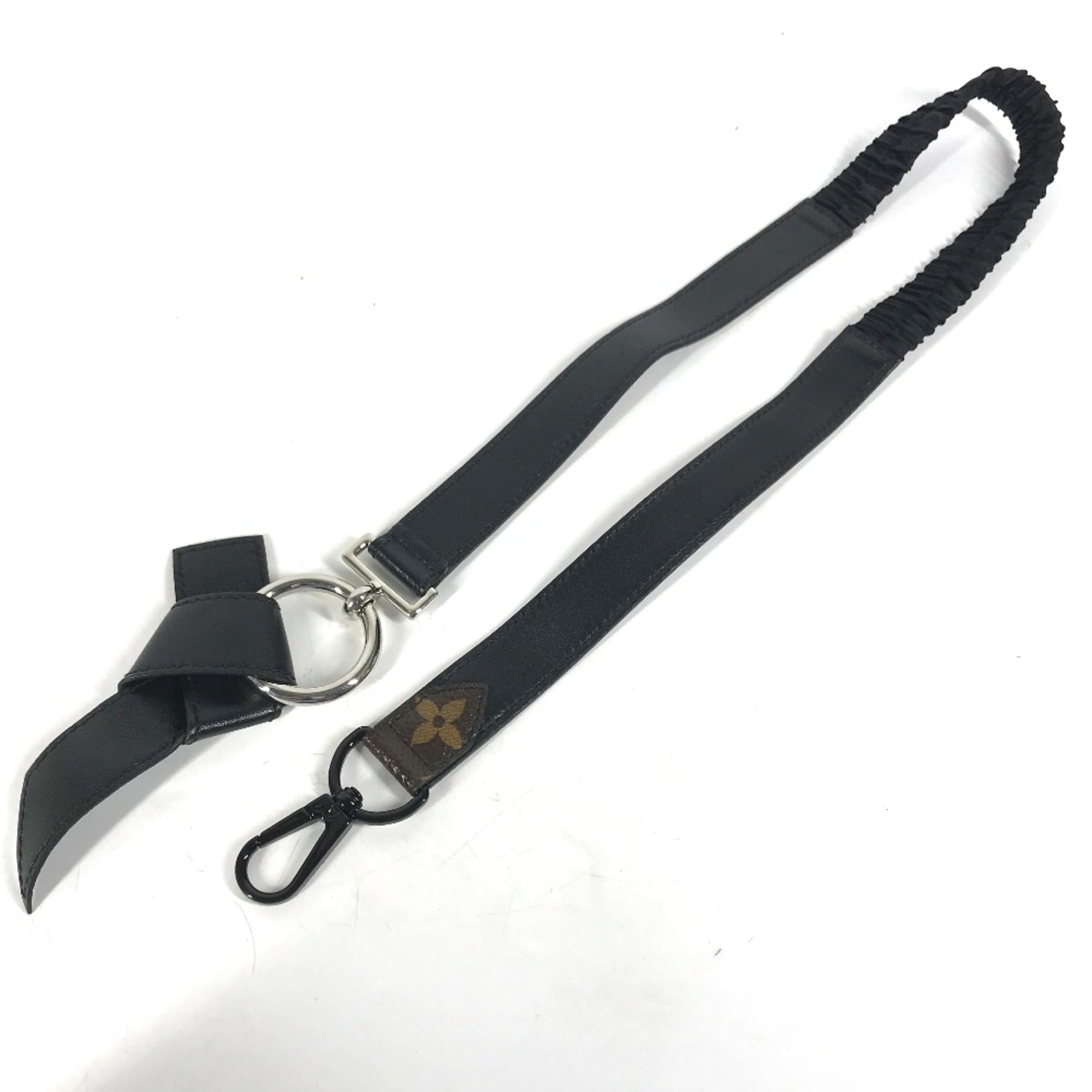 Louis Vuitton Black Leather Chain/Shoulder Wallet