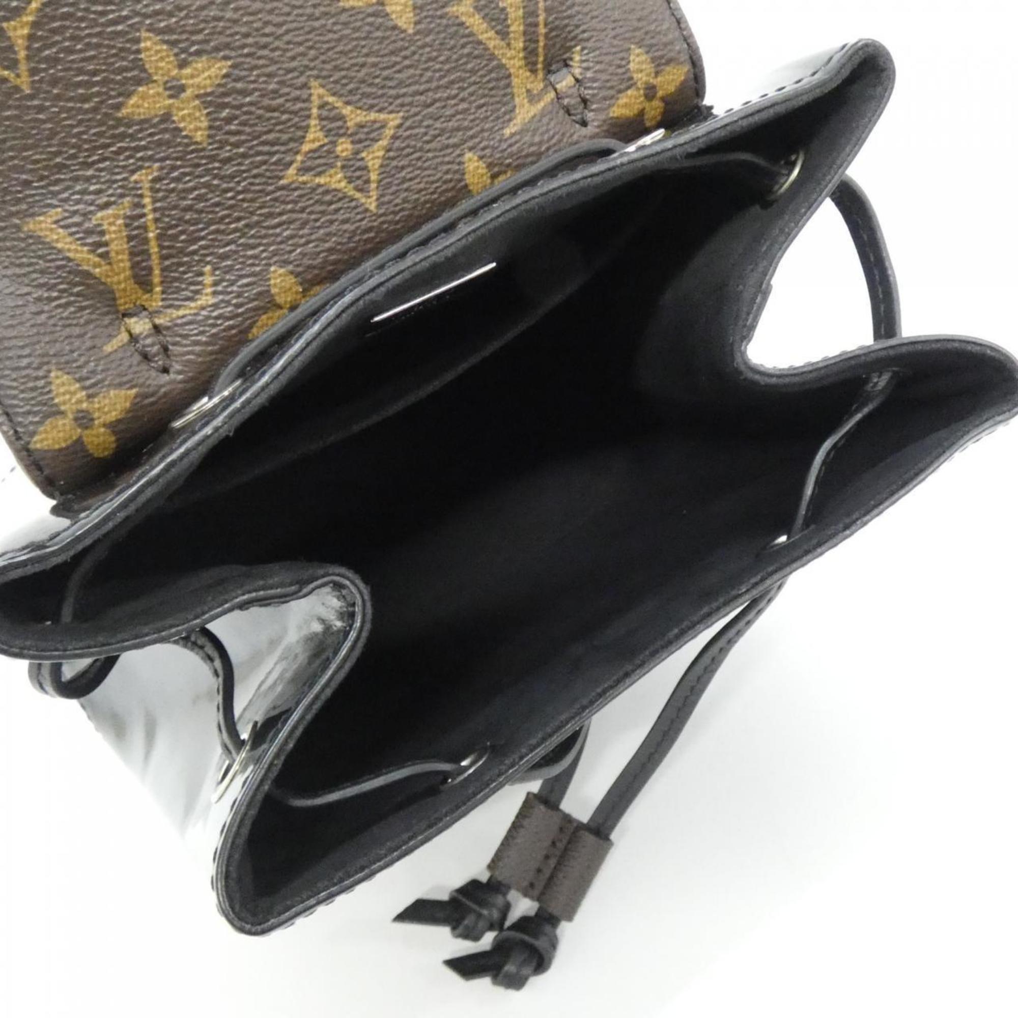 Louis Vuitton Monogram Vernis Black Coated Canvas Leather Backpack