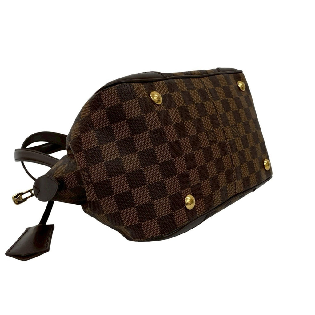 Louis Vuitton Brown Leather Pvc Handbag Tote Bag