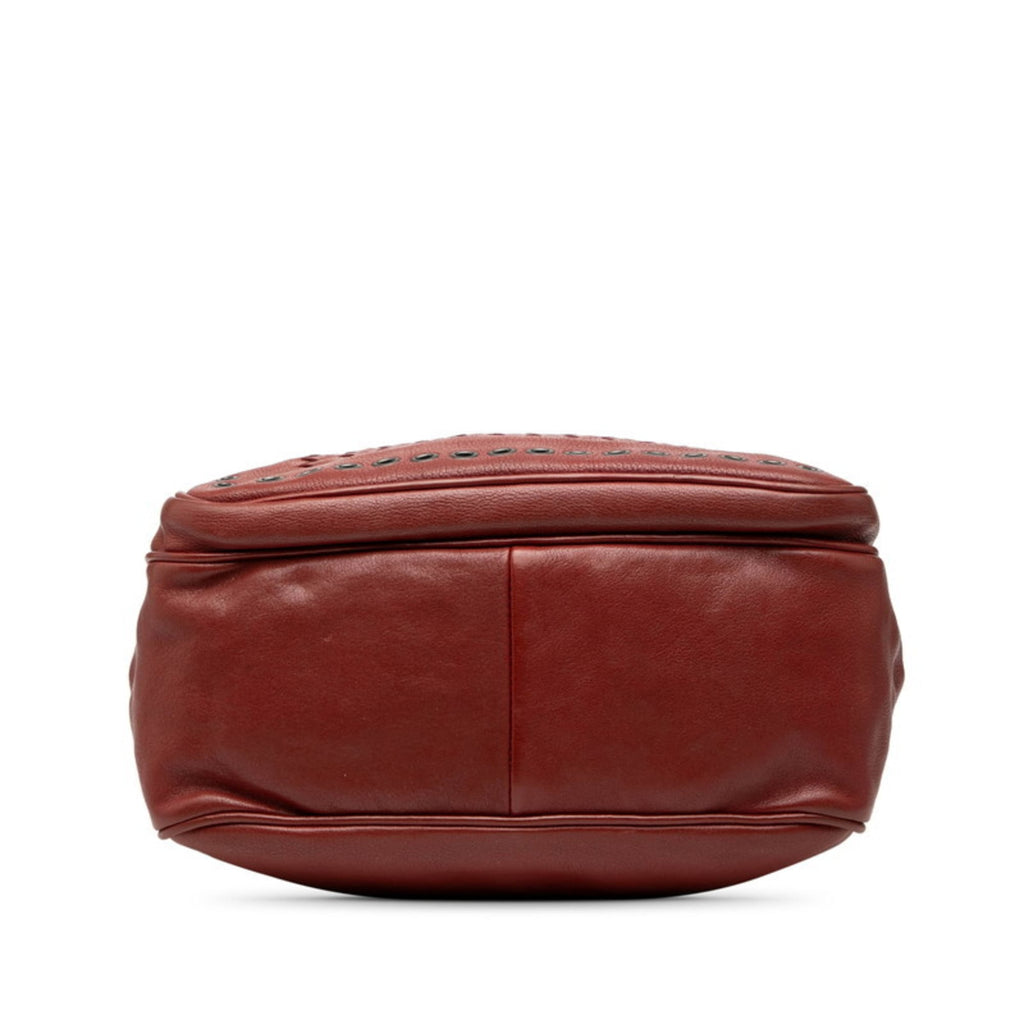Bottega Veneta Red Color Leather Shoulder Bag