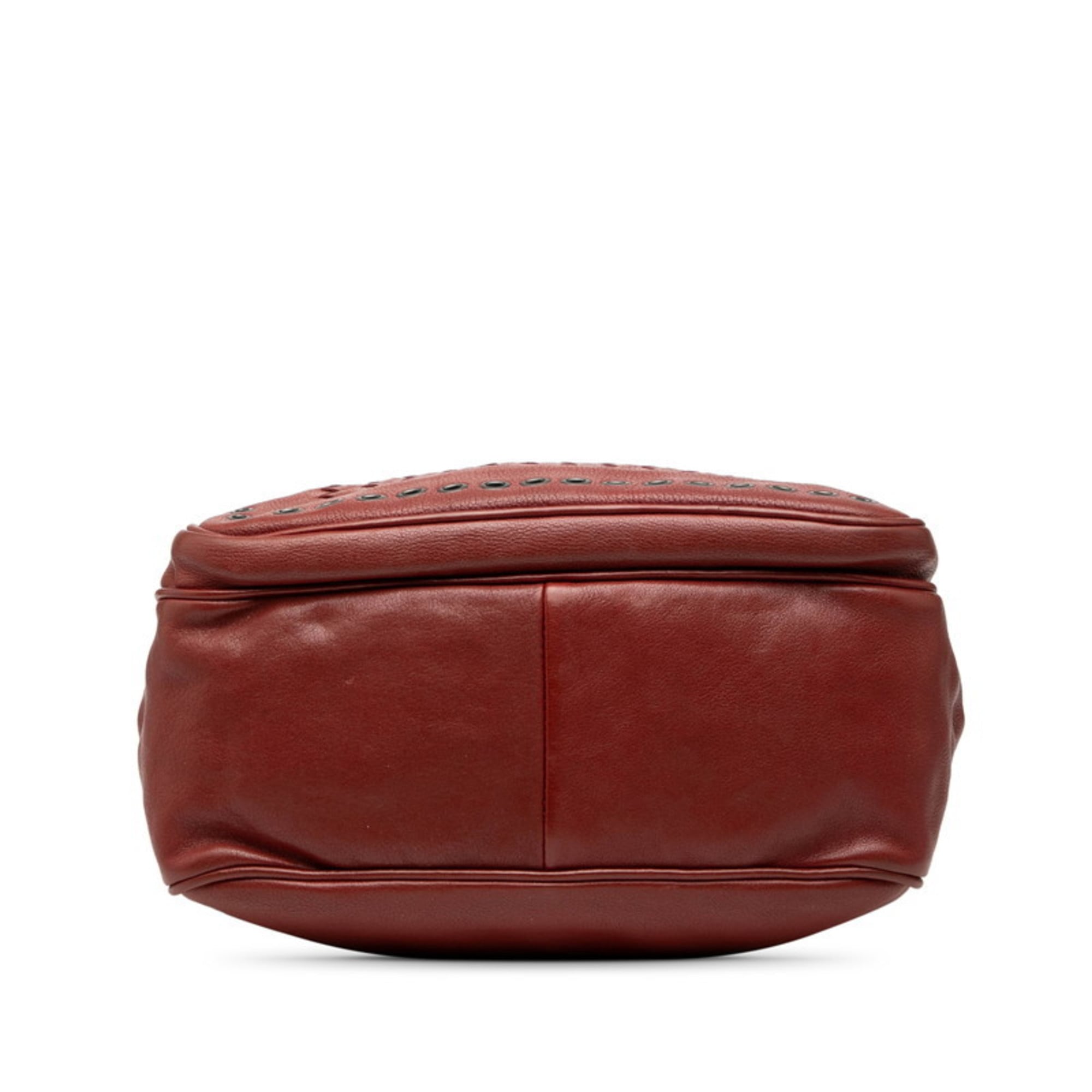 Bottega Veneta Red Color Leather Shoulder Bag